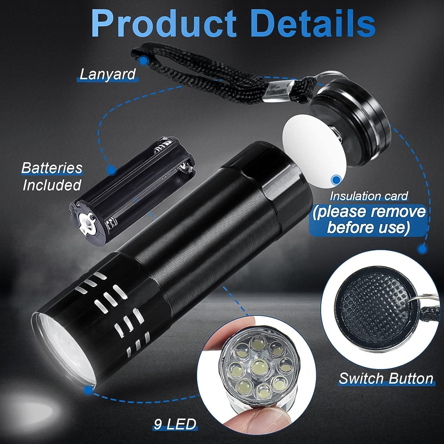 Portable Mini Torch Super-bright Mini 3aaa Battery Operated (Battery Included 1 Pc Portable Mini Torch Super-bright Mini 3aaa Battery Operated (Battery Included 1 Pc